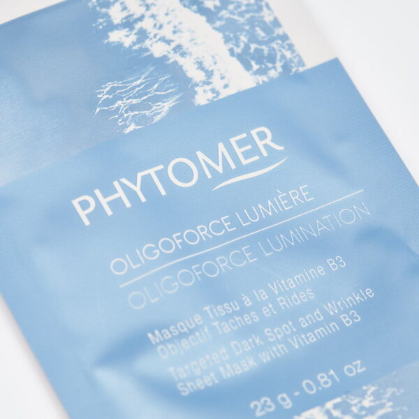 Phytomer - OLIGOFORCE LUMIÈRE - Masque Tissu - Maschera in tessuto alla vitamina B3 Obiettivo Macchie e Rughe